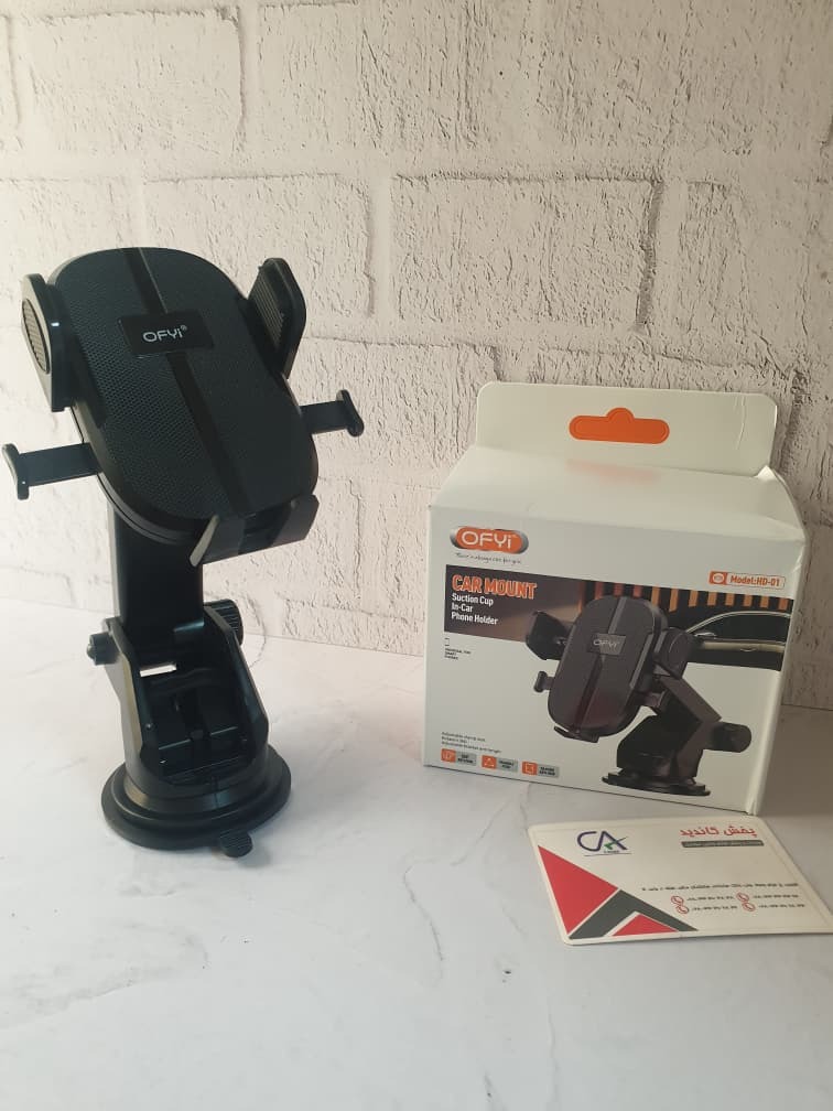  هولدر گوشی OFYi HD-01 نصب شده روی داشبورد خودرو 