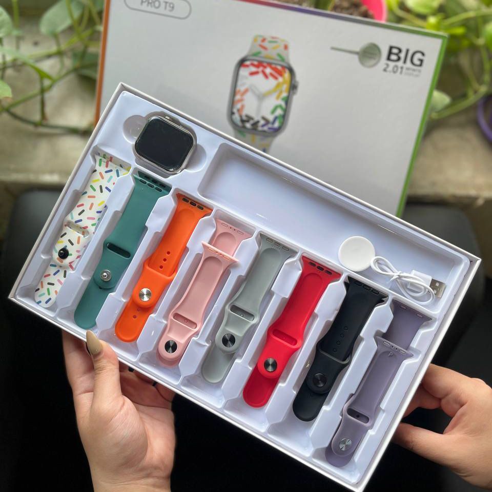  ساعت هوشمند Macaroon T9 با ۷ بند رنگی و صفحه نمایش لمسی 