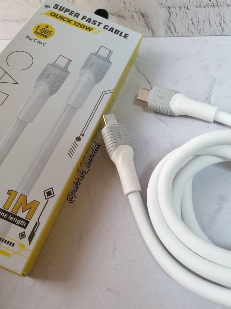 کابل دوسر تایپ C مدل T-005 سوپر فست شارژ 120 وات